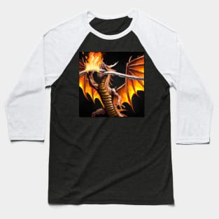 Fire breathing dragon Baseball T-Shirt